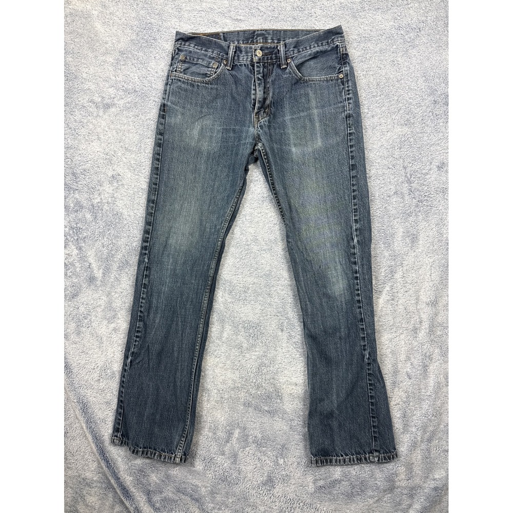 Levis Mens 31x34 Blue Jeans 514 Straight Leg Denim Faded Casual Classic